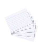 Photo Lot de 100 fiches Bristol lignées - 74 x 105 mm - Blanc : HERLITZ 1150705 