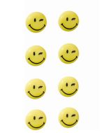 Photo Lot de 8 Aimants SMILEY 20 mm - Jaune et Noir : FRANKEN