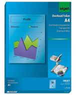 Photo Film transparent pour imprimantes Jet d'encre - A4 : SIGEL Lot de 50