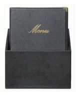 Photo Protège-menus dans une boîte de rangement  A4 cuir - Noir : CLASSIC image