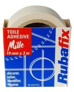 RUBAFIX : Ruban adhésif toilé - Blanc - 19 mm x 3 m Visuel