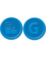 SIGEL WM007 Jetons contre-valeurs - Boissons - Bleu