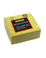 Serviettes de table Micro-Gaufrées - 380 x 380 mm Jaune PRO NAPPE Lot de 40 image