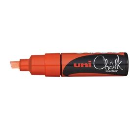 Marqueur à Craie Liquide Rouge fluo - Pointe 8 mm Uni-Ball Chalk