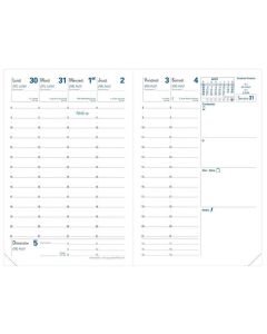 Recharge pour agenda scolaire 2026 - Universitaire - 100 x 150 mm QUO VADIS
