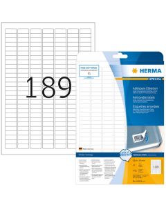HERMA : Étiquettes adhésives blanches - Multi-usages - 25,4 x 10,0 mm - 10001