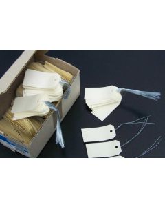 Photo Etiquettes à trou et fil de fer - 100 x 51 mm - Beige AGIPA