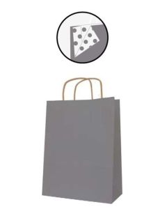 Sac en Papier - 250 x 110 x 310 mm - Kraft Argent APLI Lot de 50