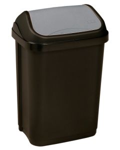 Poubelle avec couvercle - 10 litres - Graphite/gris KEEEPER Swantje