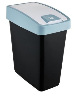 Photo Poubelle avec couvercle - 25 litres - Anthracite/Crème KEEEPER Magne