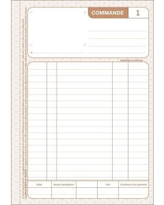 COMMANDE Carnet autocopiant Tripli 210 x 148 mm 1183D Modèle