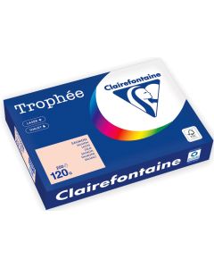 Papier de 250 feuilles A4 120g - Saumon CLAIREFONTAINE Trophée