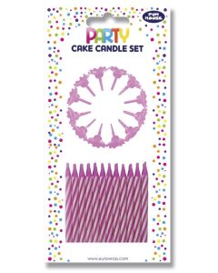 Bougies d'anniversaire Happy Birthday - 75 mm - Rose CLAIREFONTAINE