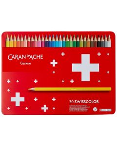 Étui de 30 Crayons de couleurs Swisscolor - Assortiment : CARAN D'ACHE Modèle