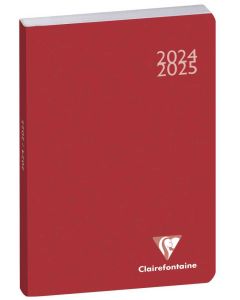 Agenda Scolaire 2024/2025 Work and After - 150 x 100 mm - Rouge CLAIREFONTAINE