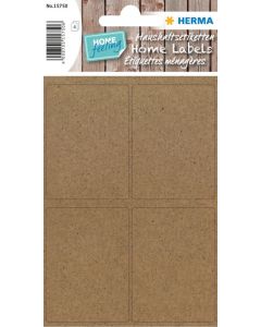 Étiquettes adhésives rondes - diamètre 60 mm - brun naturel HERMA Lot de 360 - photo