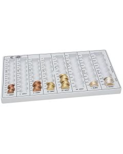 Planche de Comptage EURO 8 colonnes à pièces Monnayeur 161100837 WEDO