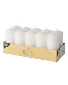 Bougies cylindriques -  Blanc 40 mm PAP STAR Lot de 10 image