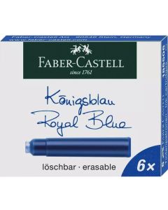 Boite de 6 Cartouches d'encre - Bleu Royal : FABER-CASTELL Photo