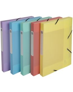 Boîte de classement Cartobox - Dos 25 mm - Assortiment : EXACOMPTA Chromaline Pastel image
