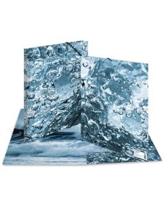 Chemise à élastiques en carton - A4 HERMA Nature Eau