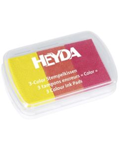 Coffret de 3 Tampons Encreurs - Jaune/Orange/Rouge : HEYDA Modèle