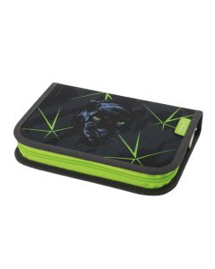 Étui scolaire Wild Life - Noir/Vert- 31 pièces HERLITZ