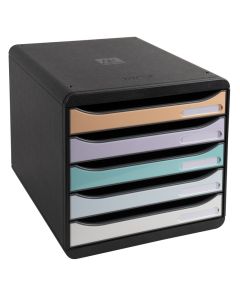 Module de rangement 5 tiroirs - Big Box Plus - Noir/Pastel : EXACOMPTA Aquarel image