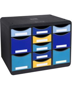 Module de rangement 11 tiroirs - Big Box Multi : EXACOMPTA Bee Blue image
