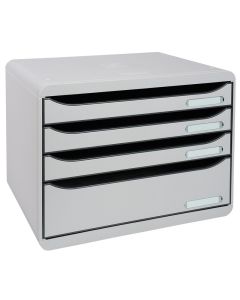 Module de rangement 4 tiroirs - Big Box Plus Horizon - Gris Lumière : EXACOMPTA Office image