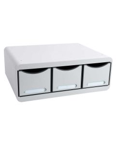 Caisson à 3 Tiroirs - Toolbox Maxi - Gris Lumière EXACOMPTA Office