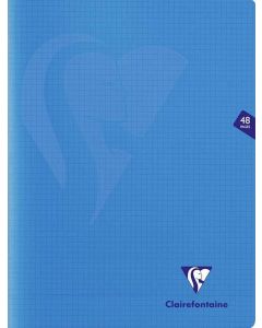 Cahier 24 x 32 cm - 48 pages - Petits Carreaux - Bleu CLAIREFONTAINE Mimesys