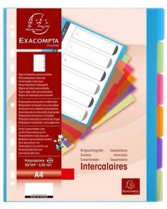 Jeu de 6 intercalaires translucides Chromaline - Format A4 - Assortiment EXACOMPTA Image