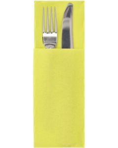 Pochettes à couverts avec Serviette de table - Crème : PAP STAR Lot de 100 Visuel