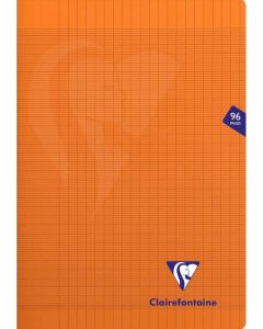 Cahier A4 - 96 pages - Grands Carreaux - Orange CLAIREFONTAINE Mimesys