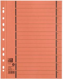 Photo OXFORD : Lot de 100 intercalaires en carton - 240 x 300 mm - Orange 400004669