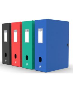 Boite de classement Memphis avec bouton - 40 mm - 4 couleurs : OXFORD Photo