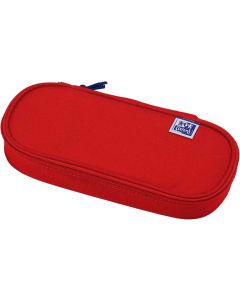 Trousse ovale pour stylos - Rouge OXFORD