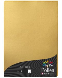 Feuilles de couleur A4 - 210 x 297 mm - Or POLLEN Lot de 50