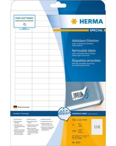 HERMA 4210 : Étiquettes adhésives blanches - Multi-usages - 38,1 x 12,7 mm