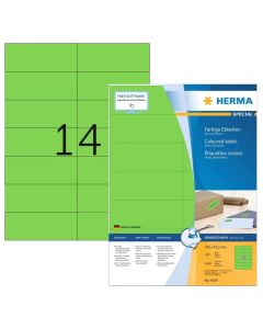 Étiquettes adhésives - 105 x 42,3 mm - Vert : HERMA Lot de 1400 image