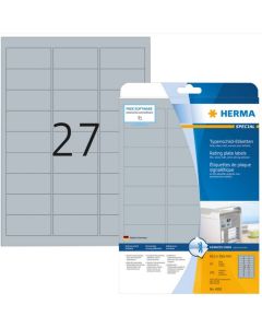 Etiquettes adhésives - 63,5 x 29,6 mm - Gris : HERMA Lot de 270 image