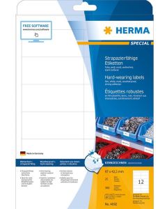 Étiquettes adhésives plastifiées - 97 x 42.3 mm - Très résistantes HERMA 4692 