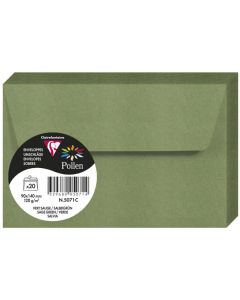 Enveloppes - 90 x 140 mm - Vert sauge POLLEN Lot de 20
