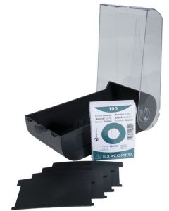 Boîte à fiches - 250 x 132 x 85 mm - A7 - Noir : EXACOMPTA Office image