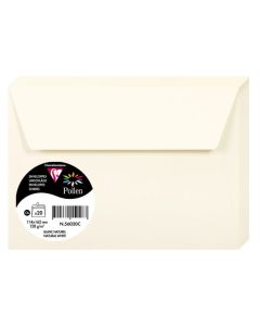 Enveloppes - C6 114 x 162 mm - Blanc naturel POLLEN Lot de 20