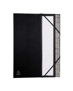 EXACOMPTA : Trieur alphabétique - 24 compartiments - Noir 56090E