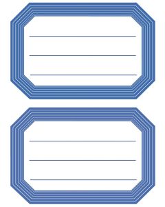 Etiquettes pour Livres - 82 x 55 mm - Contour Bleu : HERMA Lot de 12 Visuel