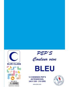 Chemise pour dossier A4 - Bleu ELVE Pep's Lot de 12