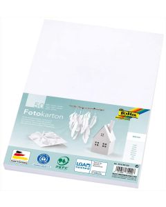 Carton de Bricolage A4 - Blanc - 300 g/m² : FOLIA Lot de 50 Visuel